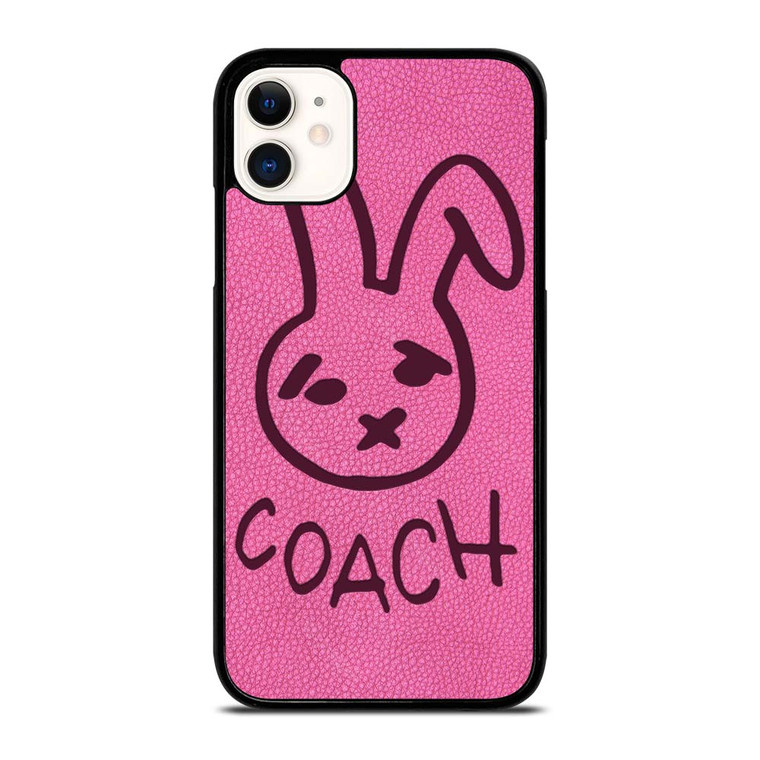 COACH NEW YORK RABBIT LEATHER PINK iPhone 11 Case Cover