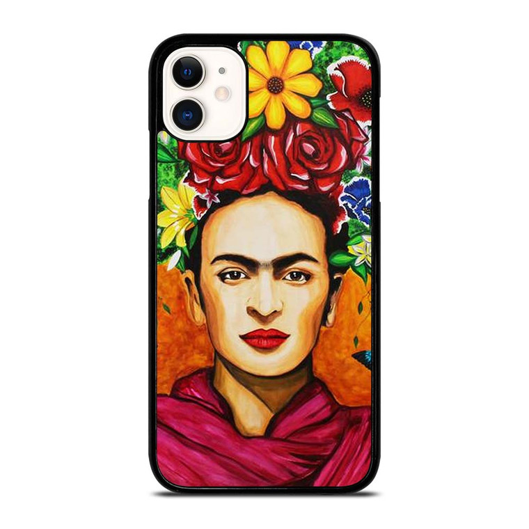 FRIDA KAHLO FLORAL ART iPhone 11 Case Cover