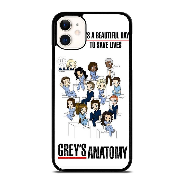 GREY'S ANATOMY ALL CARTOON iPhone 11 Case Cover