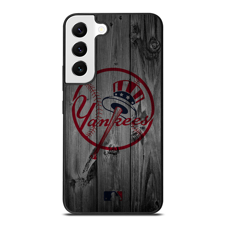 NEW YORK YANKEES BASEBALL MLB WOOD LOGO Samsung Galaxy S22 Case Cover