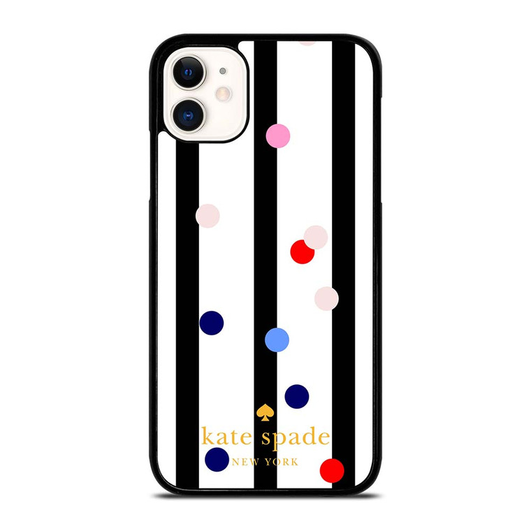 KATE SPADE STRIPE POLKADOTS iPhone 11 Case Cover