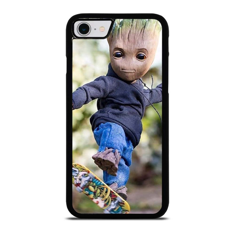 BABY GROOT SKATEBOARD iPhone SE 2022 Case Cover
