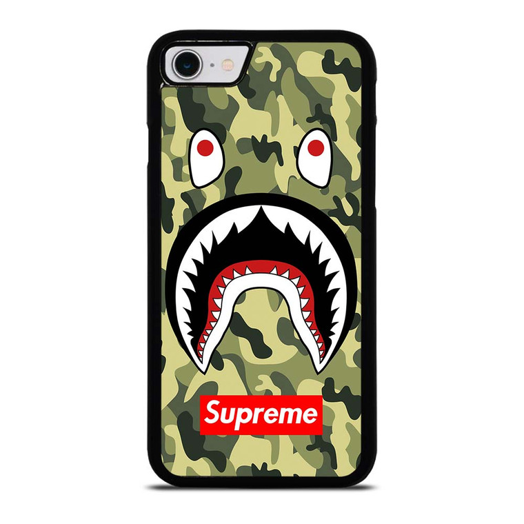 BAPE BATHING CAMO SHARK SUPREME iPhone SE 2022 Case Cover