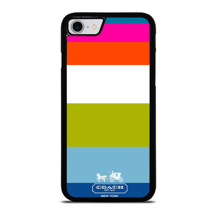 COACH NEW YORK STRIPE iPhone SE 2022 Case Cover