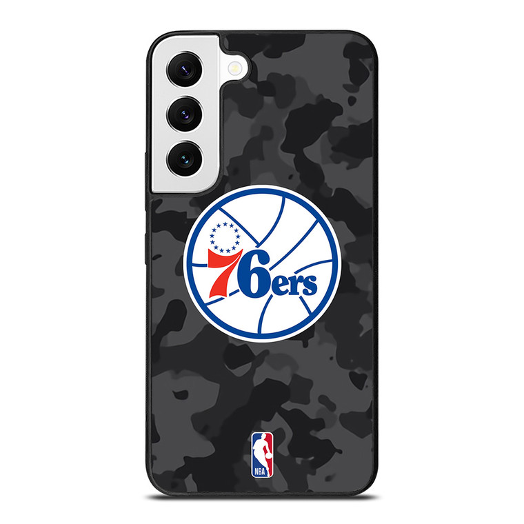 PHILADELPHIA 76ERS BLACK CAMO Samsung Galaxy S22 Case Cover