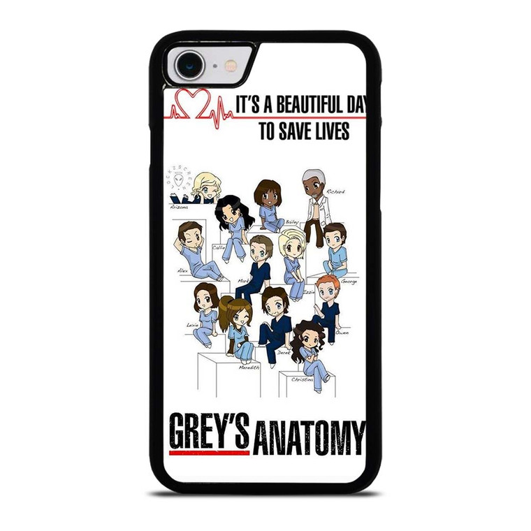 GREY'S ANATOMY ALL CARTOON iPhone SE 2022 Case Cover