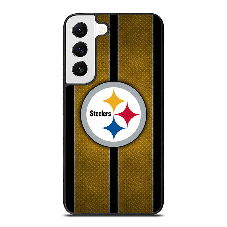 PITTSBURGH STEELERS NFL METAL STRIPE Samsung Galaxy S22 Case Cover