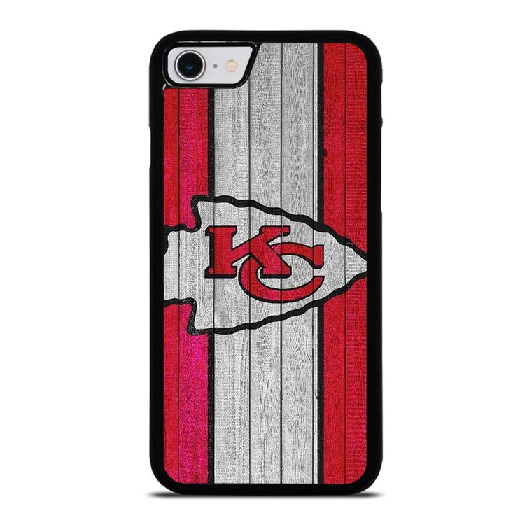 KANSAS CITY CHIEFS WOODEN LOGO iPhone SE 2022 Case Cover