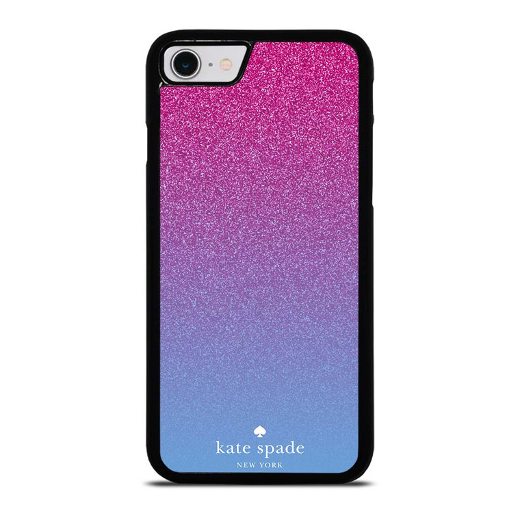 KATE SPADE NEW YORK PINK BLUE GLITTER iPhone SE 2022 Case Cover