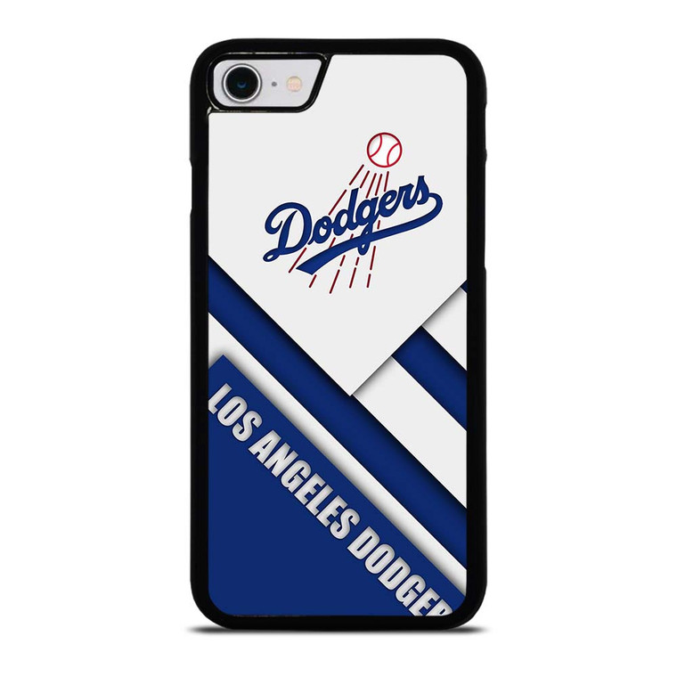 LA DODGERS WHITE BLUE STRIPS iPhone SE 2022 Case Cover