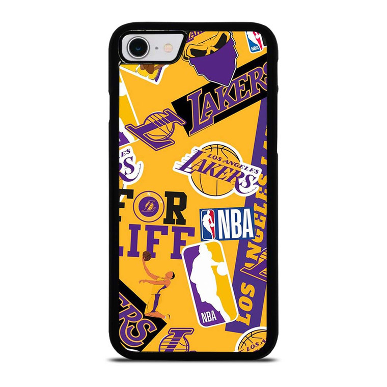LA LOS ANGELES LAKERS STICKER BOMB iPhone SE 2022 Case Cover