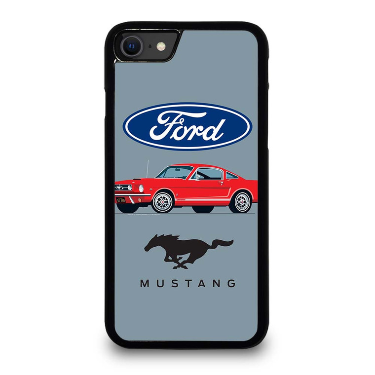 1965 FORD MUSTANG ILLUSTRATION iPhone SE 2020 Case Cover