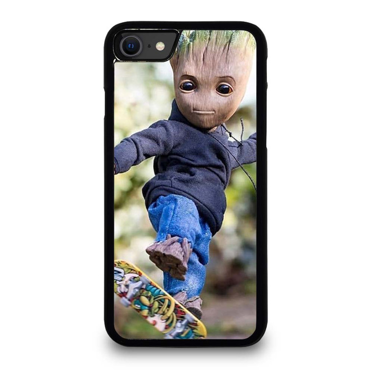 BABY GROOT SKATEBOARD iPhone SE 2020 Case Cover