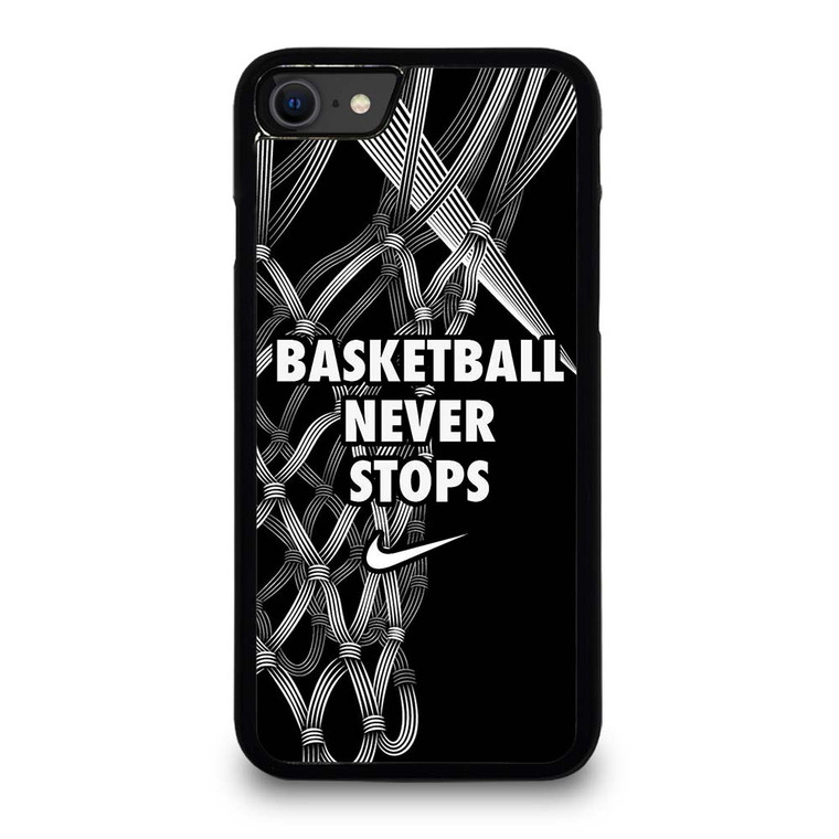 BASKETBALL NEVER STOPS LOGO iPhone SE 2020 Case Cover BASKETBALL NEVER STOPS LOGO iPhone SE 2020 Case Cover