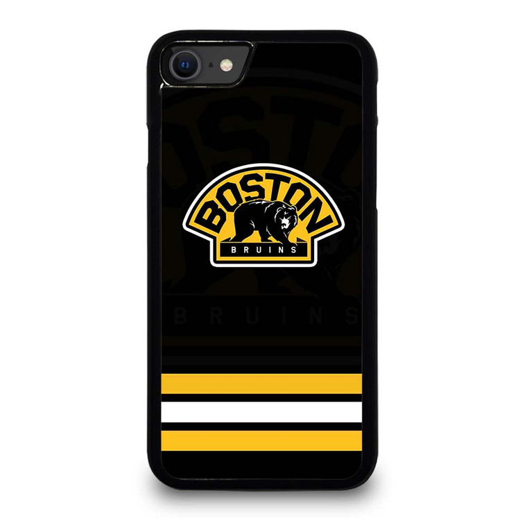 BOSTON BRUINS LOGO STRIPED iPhone SE 2020 Case Cover BOSTON BRUINS LOGO STRIPED iPhone SE 2020 Case Cover