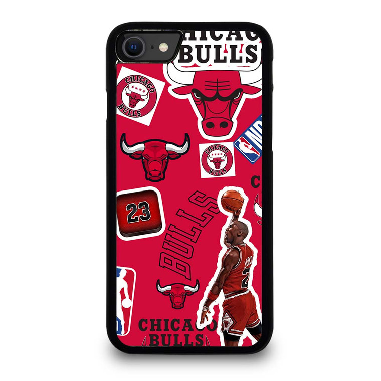 CHICAGO BULLS STICKER BOMB iPhone SE 2020 Case Cover
