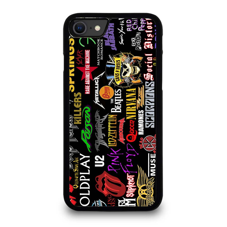 CLASSIC ROCK BAND COLLAGE iPhone SE 2020 Case Cover