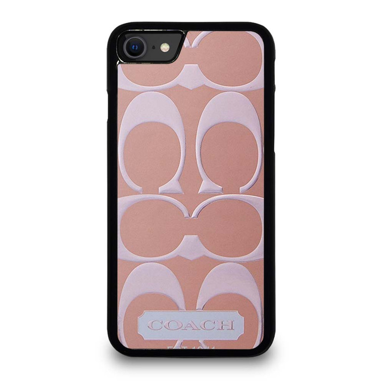COACH NEW YORK PINK PATTERN iPhone SE 2020 Case Cover