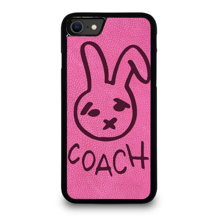 COACH NEW YORK RABBIT LEATHER PINK iPhone SE 2020 Case Cover