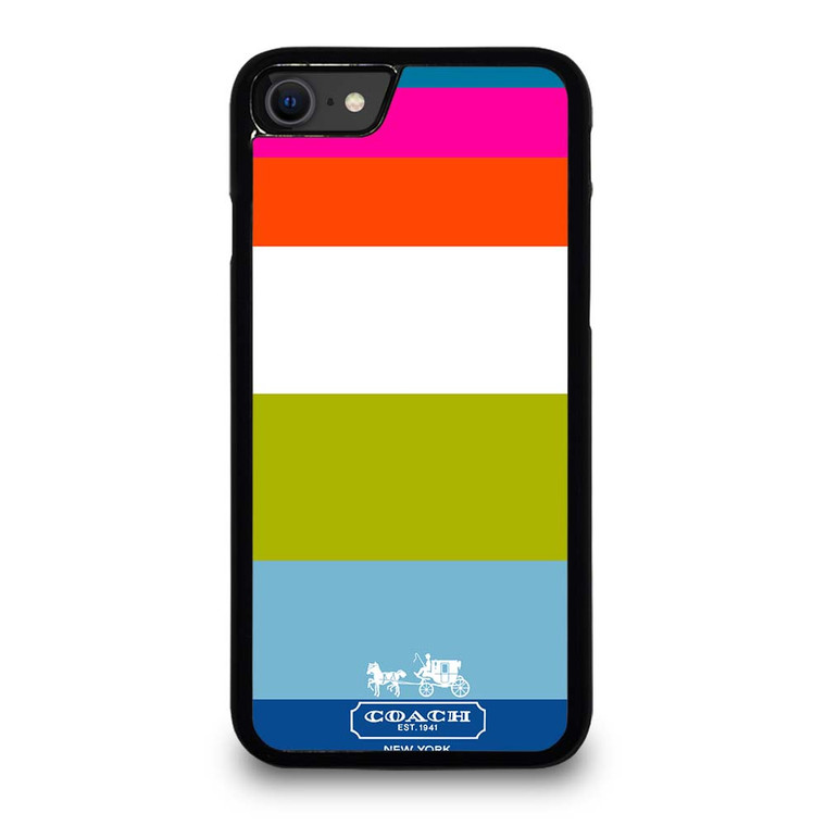 COACH NEW YORK STRIPE iPhone SE 2020 Case Cover
