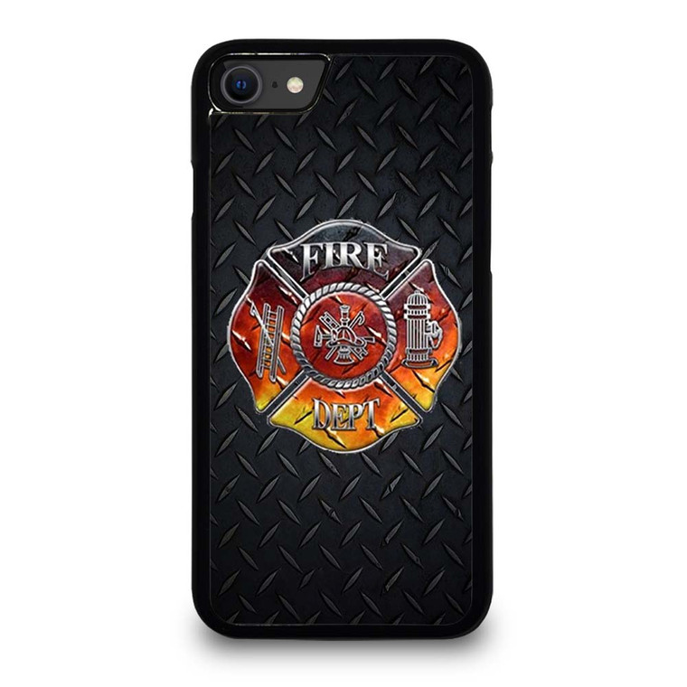 FIREFIGHTER FIREMAN METAL LOGO iPhone SE 2020 Case Cover