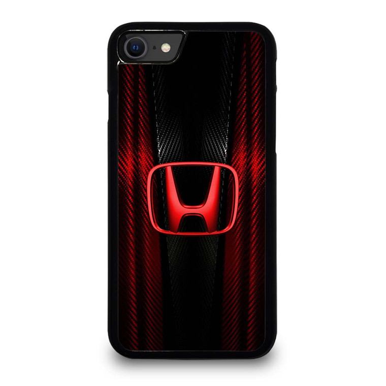 HONDA LOGO RED CARBON iPhone SE 2020 Case Cover