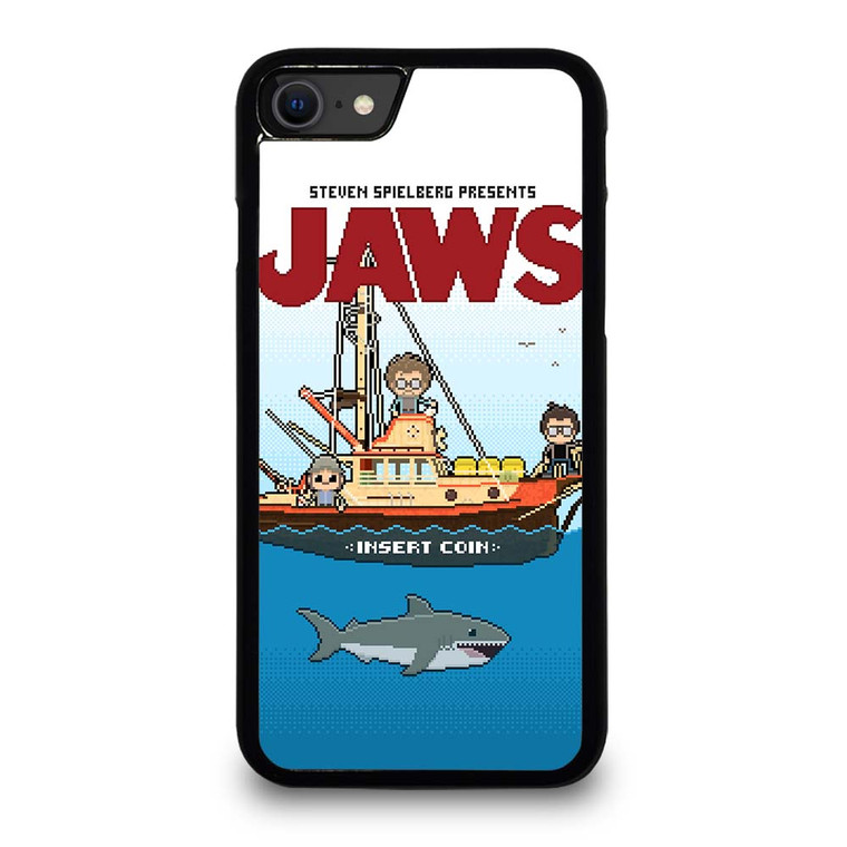 JAWS LOGO 8 BIT iPhone SE 2020 Case Cover