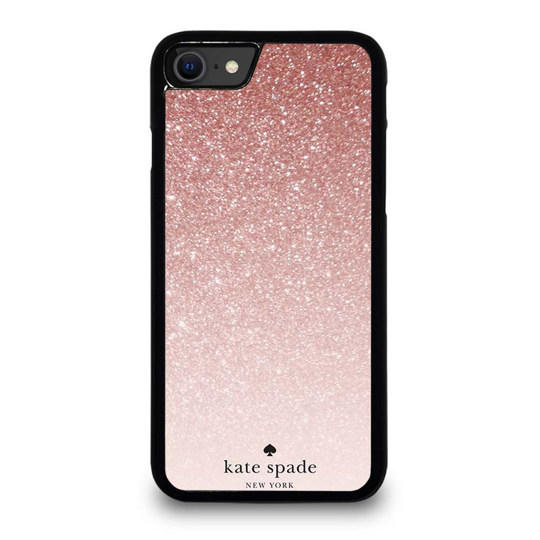 KATE SPADE NEW YORK ROSE WHITE GLITTER iPhone SE 2020 Case Cover