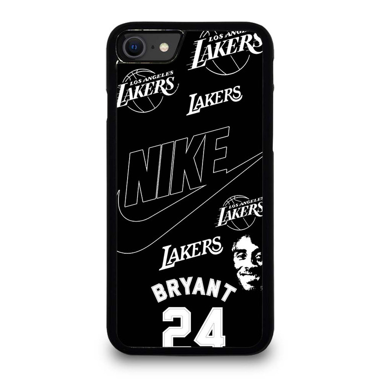 KOBER BRYANT LAKERS NIKE BLACK iPhone SE 2020 Case Cover