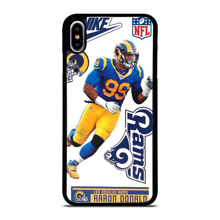AARON DONALD LOS ANGELES RAMS NFL iPhone XS Max Case Cover