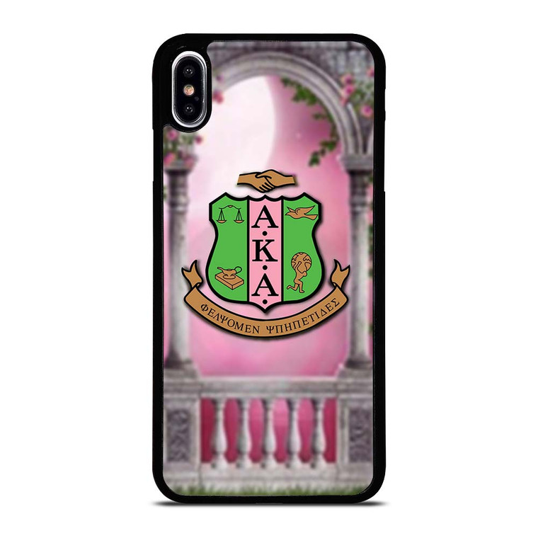 AKA PINK AND GREEN LOGO iPhone XS Max Case Cover