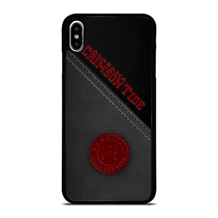 ALABAMA CRIMSON TIDE LEATHER iPhone XS Max Case Cover