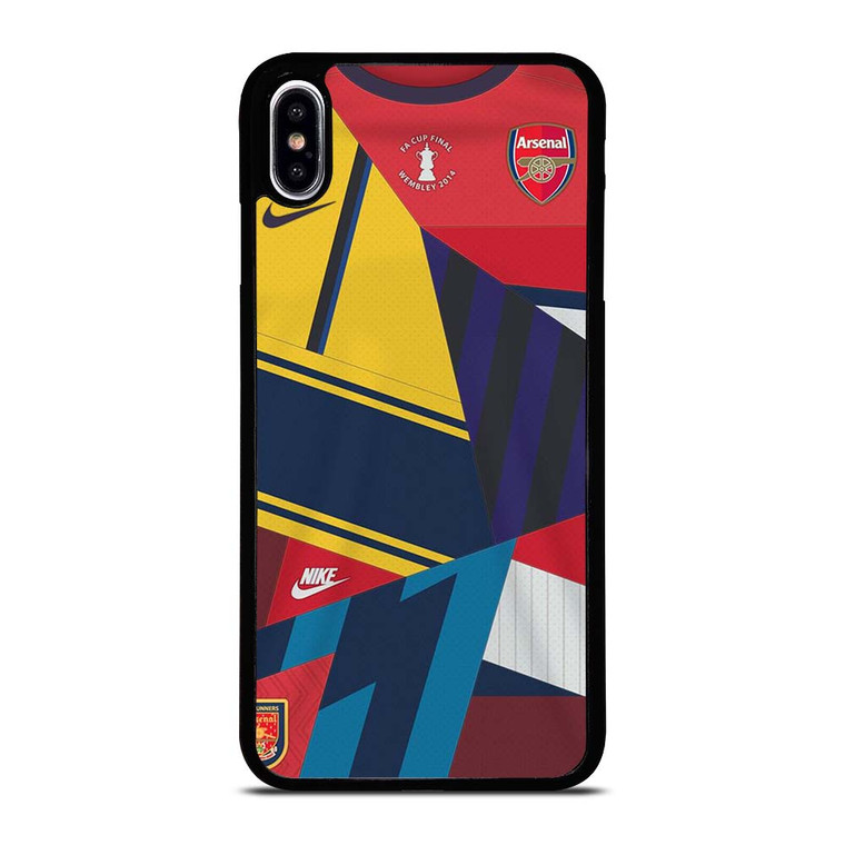 ARSENAL FC RETRO JERSEY COLLAGE iPhone XS Max Case Cover