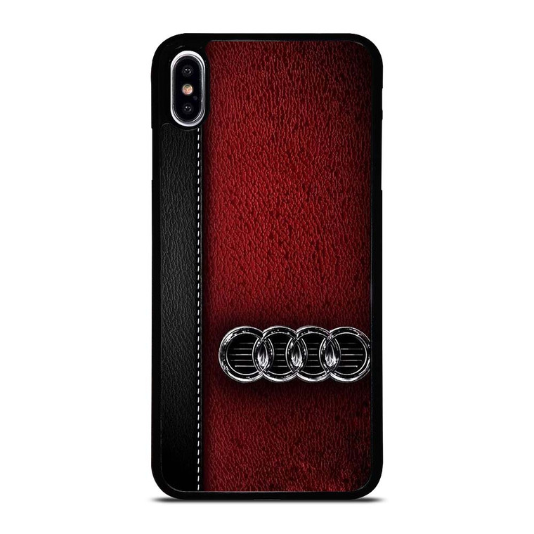 AUDI CAR RED LEATHER iPhone XS Max Case Cover