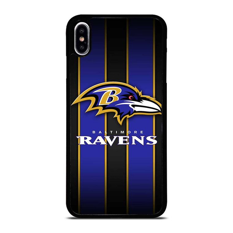 BALTIMORE RAVENS NFL STRIPE LOGO iPhone XS Max Case Cover