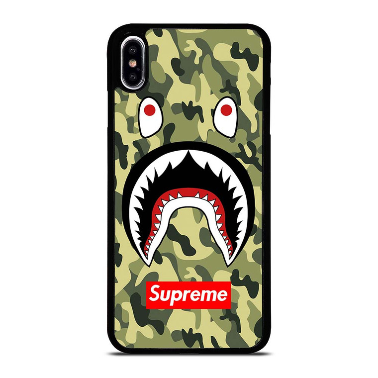 BAPE BATHING CAMO SHARK SUPREME iPhone XS Max Case Cover