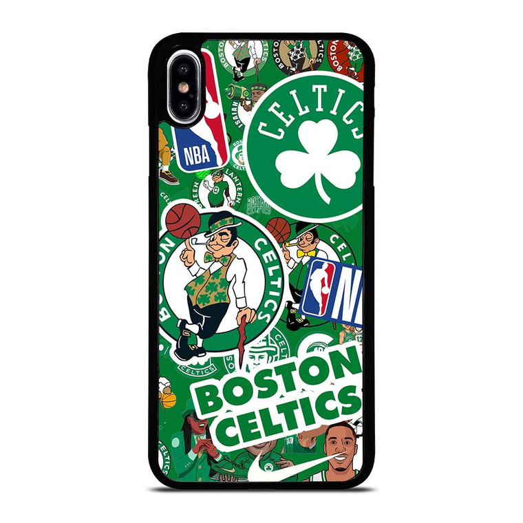 BOSTON CELTICS NBA STICKER BOMB iPhone XS Max Case Cover