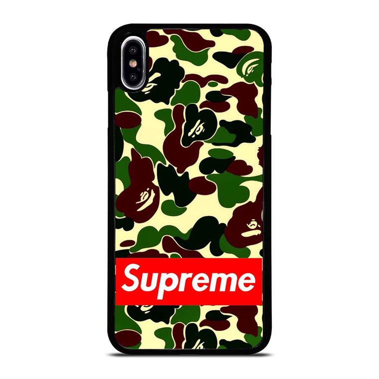 CAMO BAPE SUPREME iPhone XS Max Case Cover