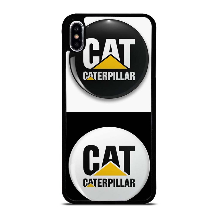CAT CATERPILLAR WHITE BLACK iPhone XS Max Case Cover CAT CATERPILLAR WHITE BLACK iPhone XS Max Case Cover