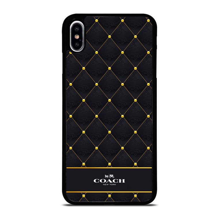 COACH NEW YORK GOLD PATTERN iPhone XS Max Case Cover COACH NEW YORK GOLD PATTERN iPhone XS Max Case Cover