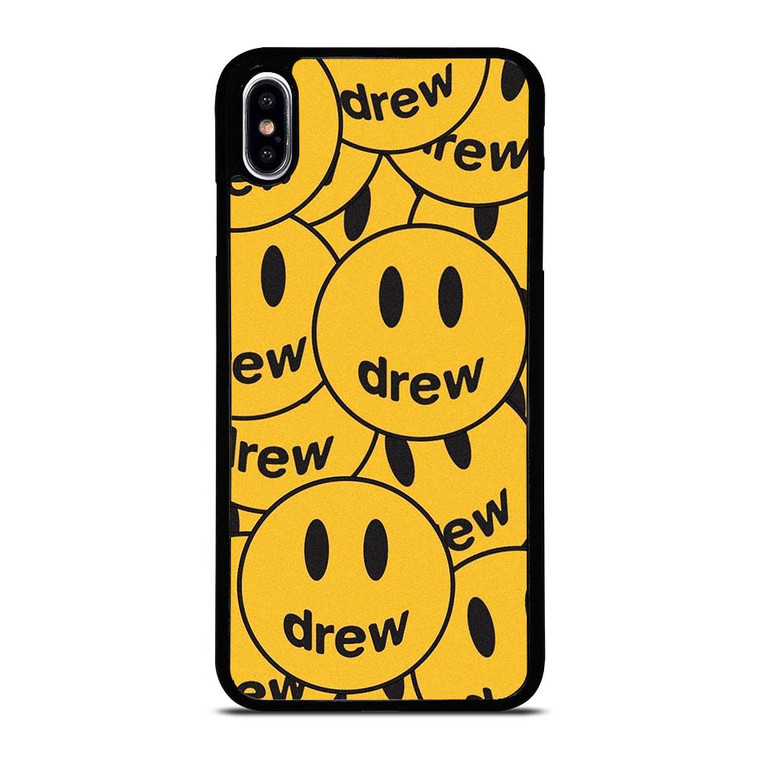 DREW SMILEY FACE PATTERN iPhone XS Max Case Cover