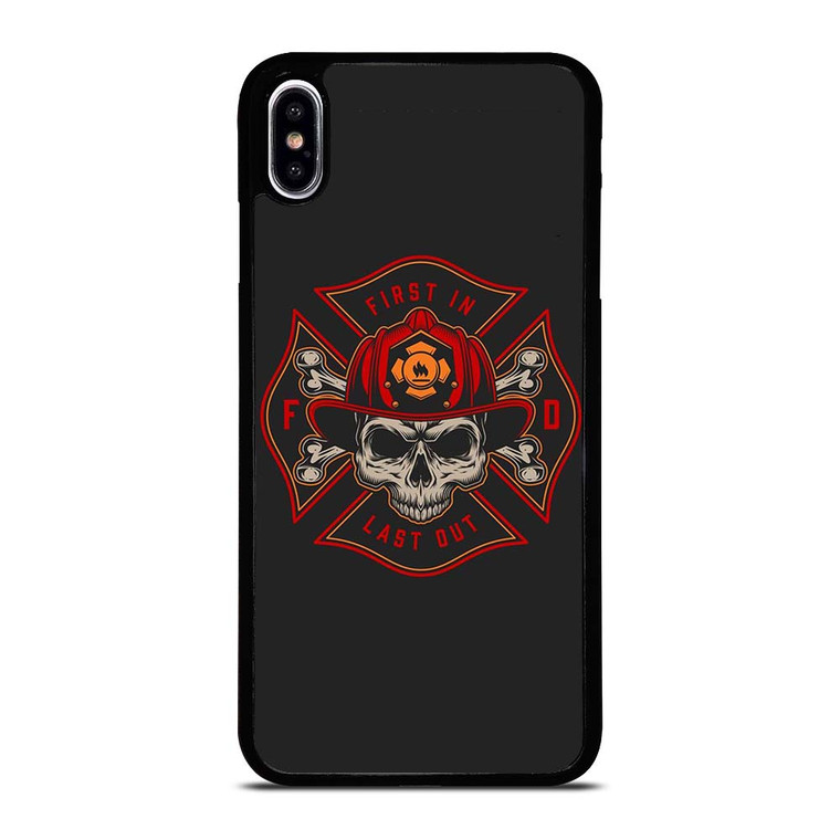 FIREFIGHTER FIREMAN SKULL LOGO iPhone XS Max Case Cover