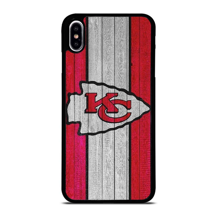 KANSAS CITY CHIEFS WOODEN LOGO iPhone XS Max Case Cover