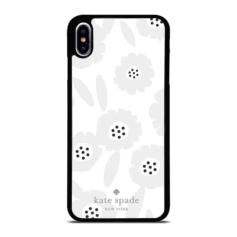 KATE SPADE GREY FLOWER iPhone XS Max Case Cover