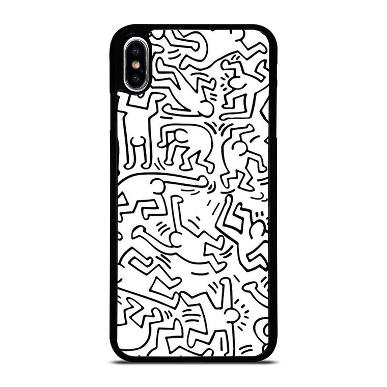 KEITH HARING BLACK WHITE iPhone XS Max Case Cover