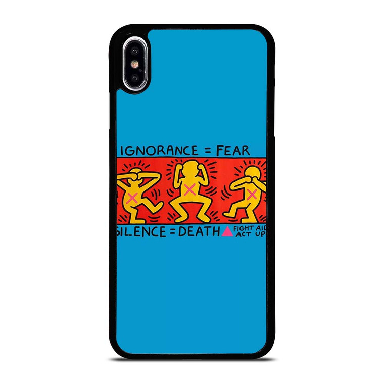 KEITH HARING SILENCE DEATH iPhone XS Max Case Cover