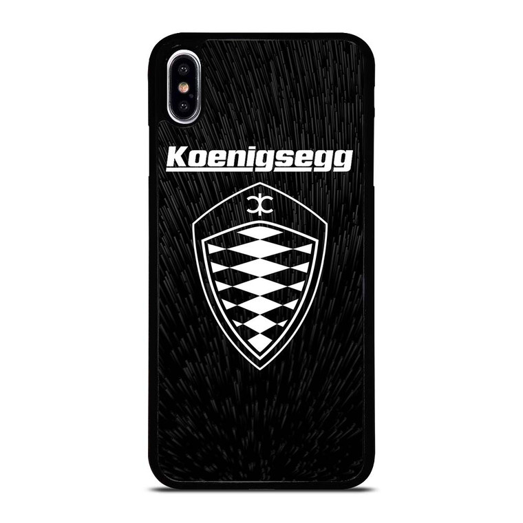 KOENIGSEGG LOGO BLACK PATTERN iPhone XS Max Case Cover