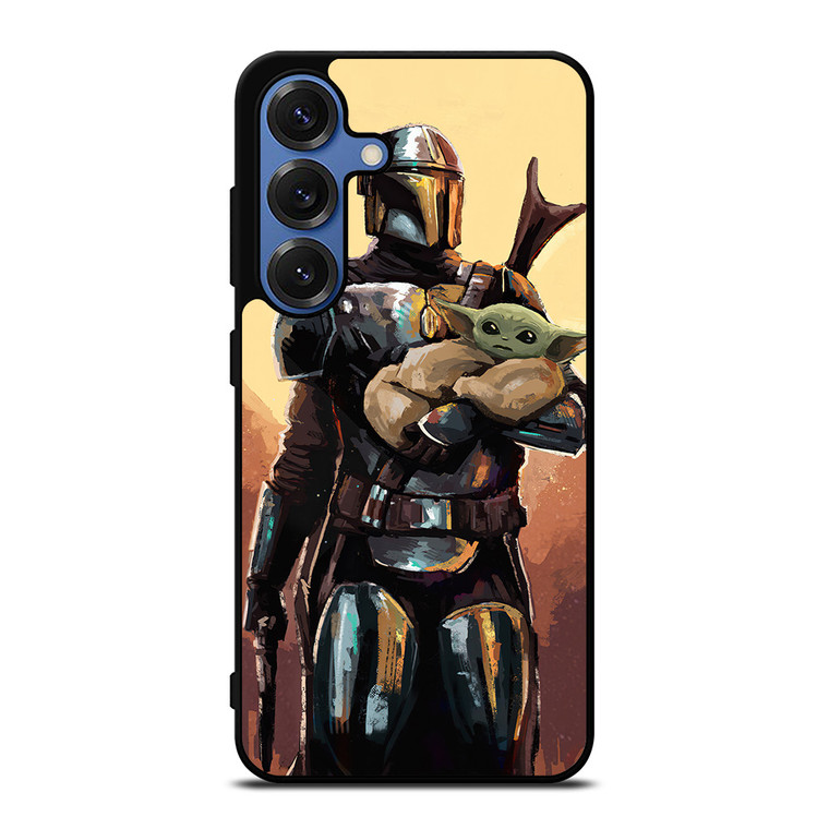 BABY YODA AND THE MANDALORIAN STAR WARS ART Samsung Galaxy S25 Case Cover