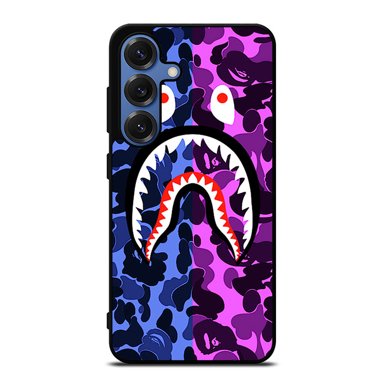 BAPE CAMO LOGO BLUE PURPLE Samsung Galaxy S25 Case Cover BAPE CAMO LOGO BLUE PURPLE Samsung Galaxy S25 Case Cover
