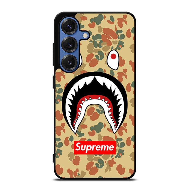 BAPE CAMO SHARK SUPREME Samsung Galaxy S25 Case Cover